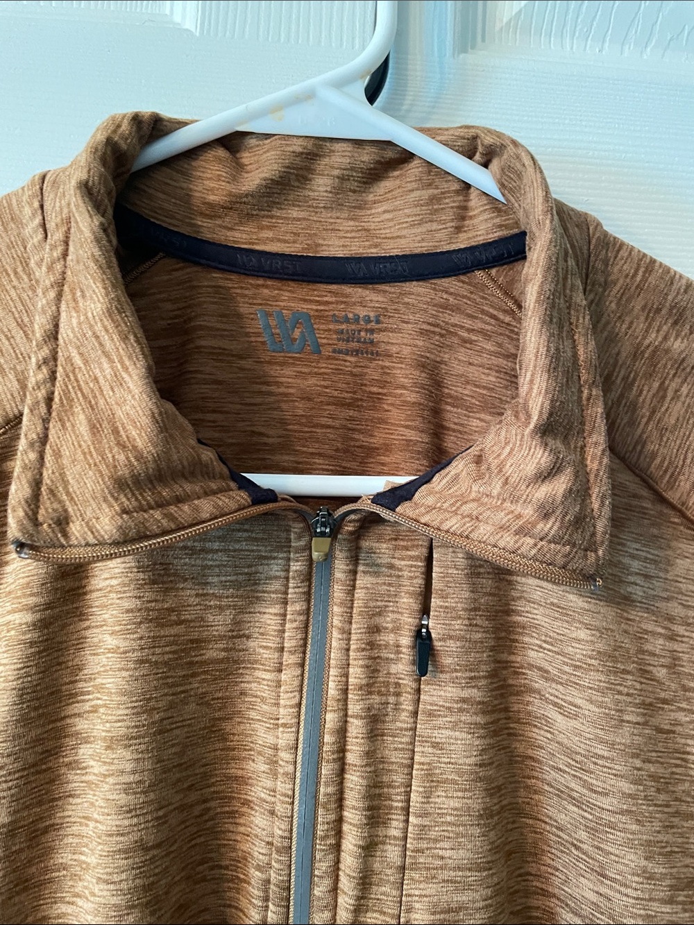 Warm Tan Full-Zip VRST 1/4 Zip athletic pullover
